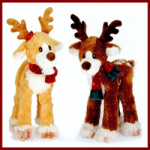 Poseable Plush Stuffed Christmas Reindeer